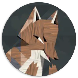 😏 raposa, animal, geométrico, polígono, low poly, triângulos, natureza telegram sticker