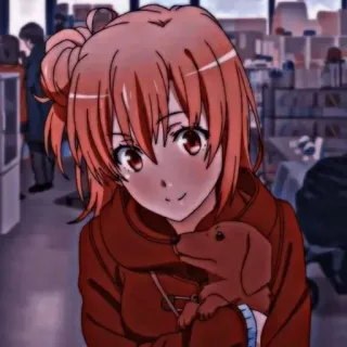 🖇 Anime, Meisje, Hond, Leuk, Cartoon, Illustratie telegram sticker