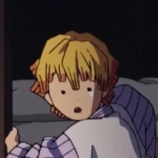🥠 Zenitsu Agatsuma Demon Slayer anime, demon slayer, zenitsu, funny, cartoon telegram sticker