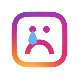 😢 instagram, logo, media sosial telegram sticker