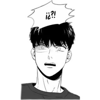 🤯 ¿?! manhwa, anime, shocked, question telegram sticker