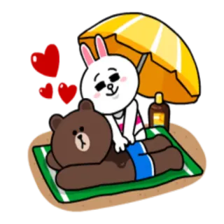👨 релакс, пляж, отпуск, массаж, милый, мультфильм whatsapp sticker