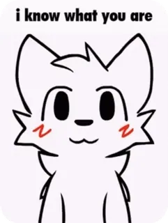 🤭 i know what you are chó, nhãn dán, động vật, dễ thương, trắng, hiểu biết telegram sticker