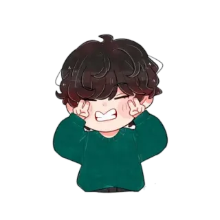 😊 cartoon, illustration, chibi, cute, character, art whatsapp sticker