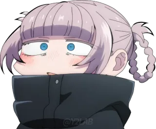 😯 Anime, Chica, Linda, Dibujos animados, Retrato whatsapp sticker