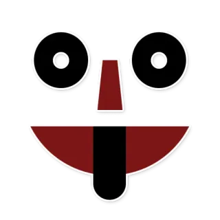 😛 cara, abstracto, dibujos animados, simple, expresión telegram sticker