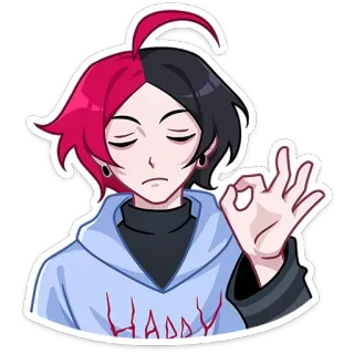 👌 HADDY 만화, 애니메이션, OK, 캐릭터, 그림 telegram sticker