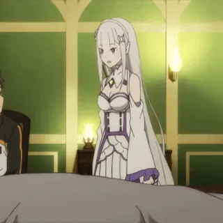 🤍 Emilia Re:Zero Anime, Re:Zero, Emilia, Fantasy telegram sticker