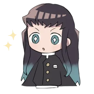 ❄️ Muichiro Tokito Demon Slayer 动漫, Q版, 鬼灭之刃, 时透, 无一郎 whatsapp sticker