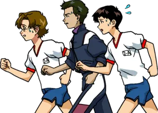 😰 Anime, Course, École, Sueur, Dessin animé telegram sticker