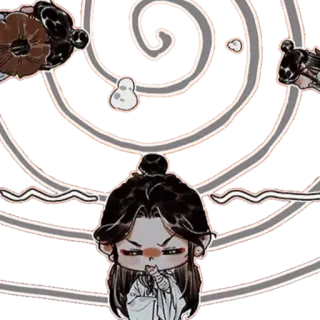 🤔 อนิเมะ, มังงะ, ตัวละคร, จิบิ, น่ารัก, ภาพประกอบ telegram sticker