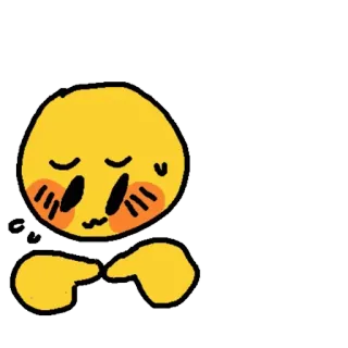 😥 Emoji, Fofo, Kawaii, Expressão, Arte digital telegram sticker
