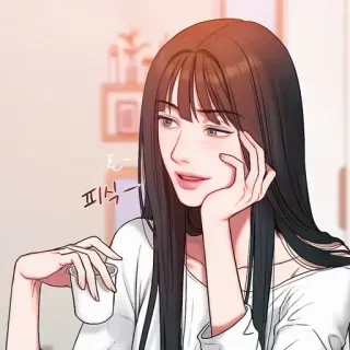 🥀 피식— dibujos animados, mujer, anime, asiática telegram sticker