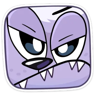 😡 животное, мультик, квадрат, лицо, стикер telegram sticker
