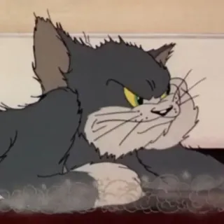 😤 Tom Cat Tom and Jerry cat, cartoon, angry, animation telegram sticker