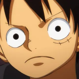 👒 Monkey D. Luffy One Piece Anime, Cartoon, Figur, One Piece, Ruffy telegram sticker