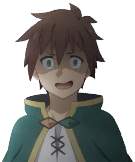 😰 Kazuma Konosuba 动漫, 震惊, 害怕, 角色, 喜剧, 异世界 telegram sticker