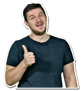👍 Jempol ke atas, Pria, Orang, Positif, Stiker, Persetujuan, Sukses telegram sticker