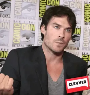 ✨ CLEVVER man, convention, clevver, comic con, actor telegram sticker