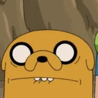 😧 Jake the Dog Adventure Time cartoon, dog, funny, expression, adventure time telegram sticker