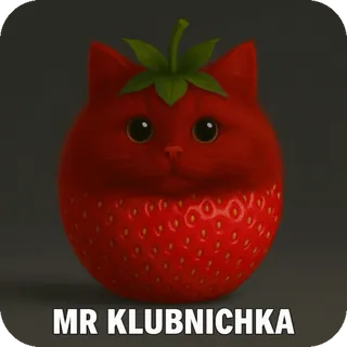 🍓 MR KLUBICHKA สตรอเบอร์รี่, แมว, ผลไม้, ลูกแมว, น่ารัก, ลูกผสม whatsapp sticker