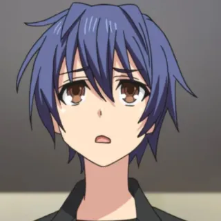 🙄 anime, manga, character, sad, worried telegram sticker