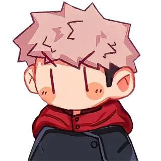 😶 Yuji Itadori Jujutsu Kaisen Anime, Manga, Jujutsu Kaisen, Yuji Itadori, Sticker, Cartoon telegram sticker