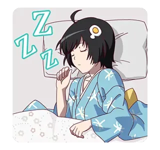 💤 ZZZ 자는, 졸린, 애니메이션, zzz, 캐릭터, 피곤한 telegram sticker