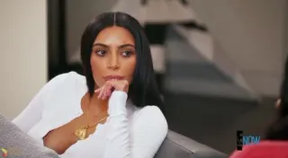 😒 Kim Kardashian celebrity, reality tv, portrait, woman telegram sticker