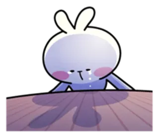 😢 кролик, плачет, грустный, зайчик, мультфильм telegram sticker