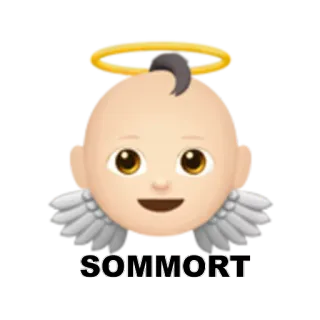 👶 SOMMORT 아기, 천사, 후광, 날개, 이모티콘, 죽음 telegram sticker