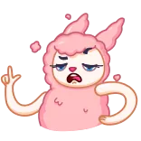 🤨 Desenho animado, Rosa, Dedo do meio, Ofensivo whatsapp sticker