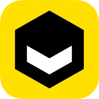 🙄 Logo, Abstrakt, Geometrisch, Gelb, Schwarz, Form, Design whatsapp sticker