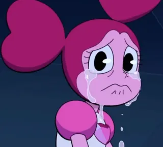🥺 Spinel Steven Universe cartoon, sad, crying, pink, Spinel, Steven Universe whatsapp sticker