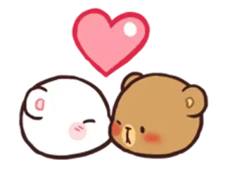 💗 schattig, liefde, beer, cartoon, hart, dieren whatsapp sticker