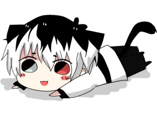 😺 Anime, Kawaii, Gato, Chibi, Mangá, Desenho animado, Fofo telegram sticker
