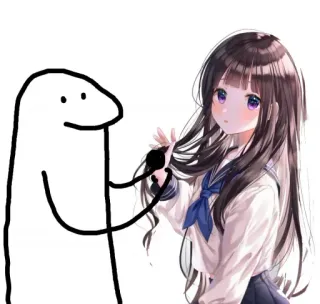 🤪 Cô gái anime, Florkofcows, Hình que, Dễ thương, Phim hoạt hình, Nghệ thuật số telegram sticker