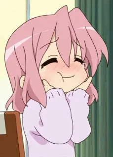 ❤️ アニメ, 女の子, 可愛い, ピンク髪, 照れ, 幸せ telegram sticker