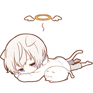 🤕 Anime, Katze, Süß, Sticker whatsapp sticker