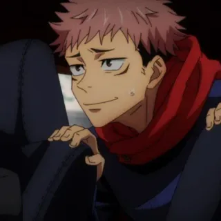 🍂 Yuji Itadori Jujutsu Kaisen Anime, Jujutsu Kaisen, Yuji Itadori, Cartoon, Charakter whatsapp sticker