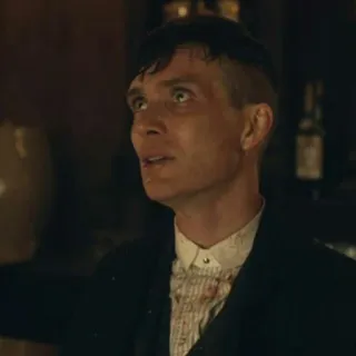 😑 Thomas Shelby Peaky Blinders Cillian Murphy, Thomas Shelby, Peaky Blinders, Krimidrama, Gangster, Vintage, Blut telegram sticker