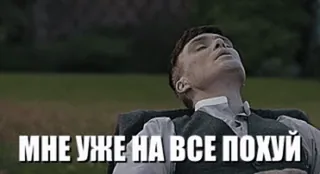 😒 МНЕ УЖЕ НА ВСЕ ПОХУЙ ruso, texto, frase, cita whatsapp sticker