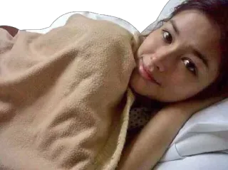 💤 woman, blanket, lying down, portrait, sleepy, cute whatsapp sticker