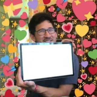 ❤️ Markiplier Markiplier, amour, coeurs, mème, tablette, Youtuber, Personnalité internet telegram sticker