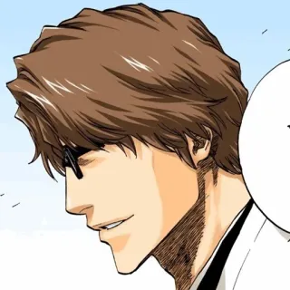 🧬 Sosuke Aizen Bleach 애니메이션, 만화, 악당, 안경, 아이젠 telegram sticker
