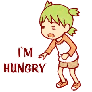 😩 I'M HUNGRY hungry, cartoon, food, anime, child telegram sticker