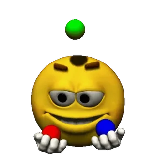 🤹 Emoticon, Emoji, Malabarismo, Bolas, Amarelo, Desenho animado telegram sticker