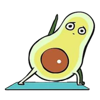 The Avocado Yog • @HinduStickers whatsapp stickers