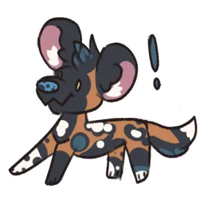 ❗️ Dessin animé, Animal, Chien, Tacheté, Mignon, Illustration, Animal domestique whatsapp sticker