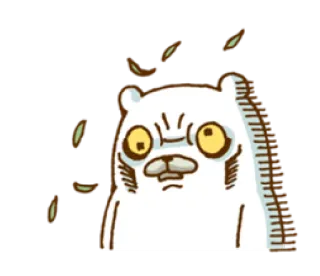 😕 beruang, marah, kartun, stiker, ekspresi, beruang putih telegram sticker